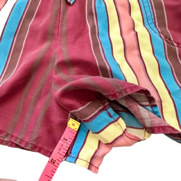 NWT! Colorful Striped Cute Short V Neck Romper in Women’s Medium - Picture 6 of 9
